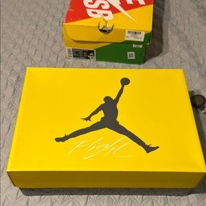 Yellow Air Jordan Flight Shoe Box